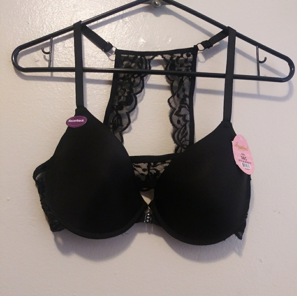 Racerback bra black size 38c